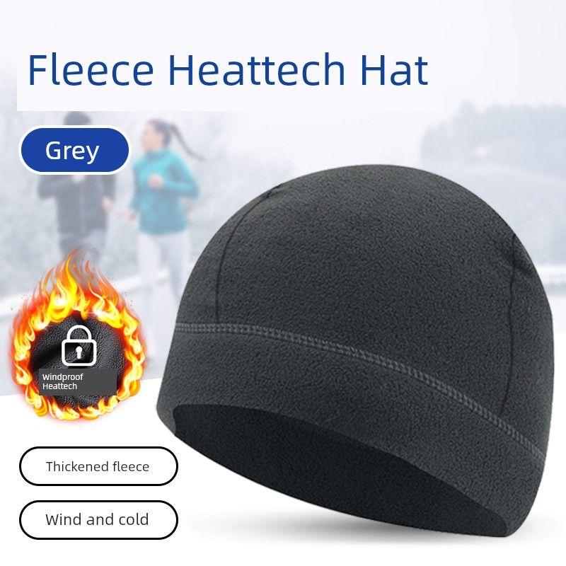 Outdoor Running Small Hat Cold-Proof Fall and Winter Polar Fleece Thickened Skiing Cycling Earmuffs Hat Thermal and Windproof Fleece Hat Men