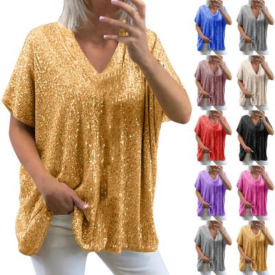 Sequin Tank Tops For Women Sleeveless Shiny Party Shirts Sequin T Shirt
