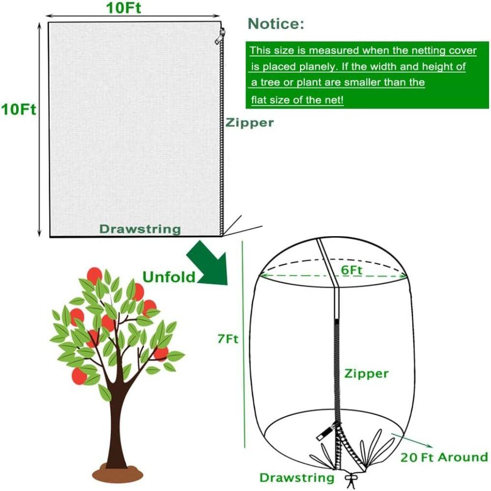 10ftx10ft Obstbaum Netting Taschen Große Insekten Vogel Barriere Netting Für Garten Schutz