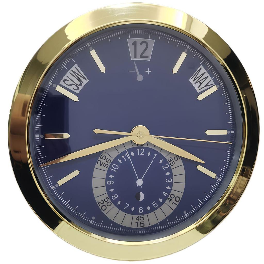 Leuchtende Lux Wandmontierte Metalluhr: Modernes Dekorationsstück für Wohnzimmer