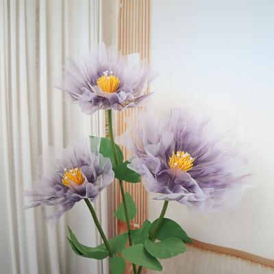 New 50cm Artificial Realistic Peony Outdoor Silk Large Flower Head Home Party Decoration Floor Display Fake Flowers