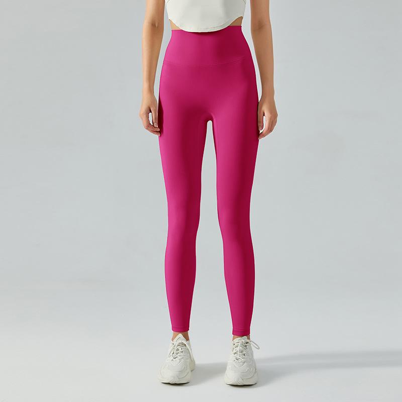 Nude Feel High Waist Tummy Control Yoga Pants: Double-Sided Brushed Booty Lifting Running Tights