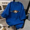 Cute Dog Peeking Zipper Design TShirt Unisex Women Casual Cotton Funny Animal Print Streetwear Tops
