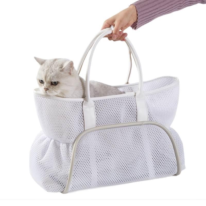 

Pet Carrier Bag With Pu Material For Small Cats And Dogs Portable Travel Tote For Pet Owners Style B