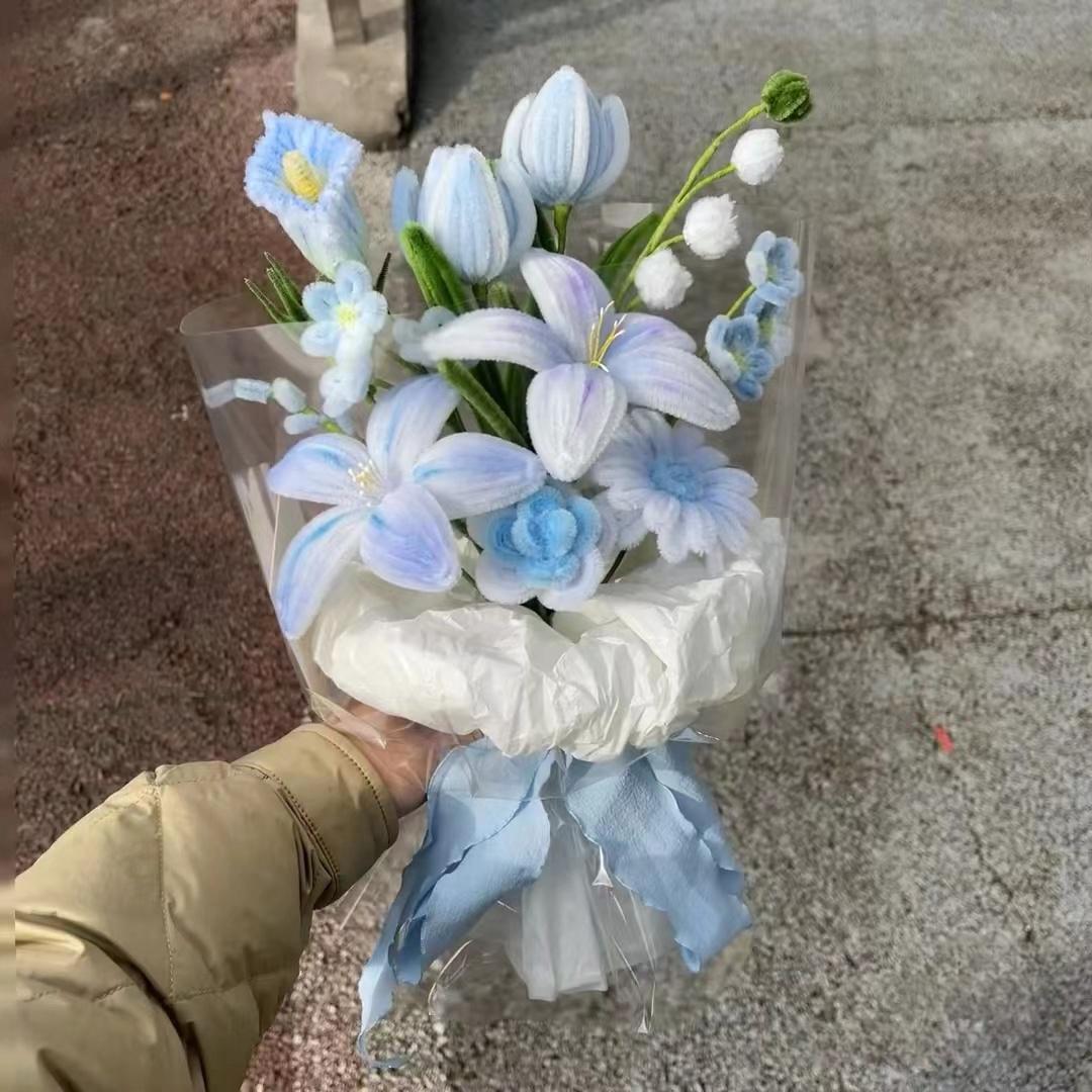 

Набор для создания букета из роз своими руками: Подарок из синельной проволоки для девушки