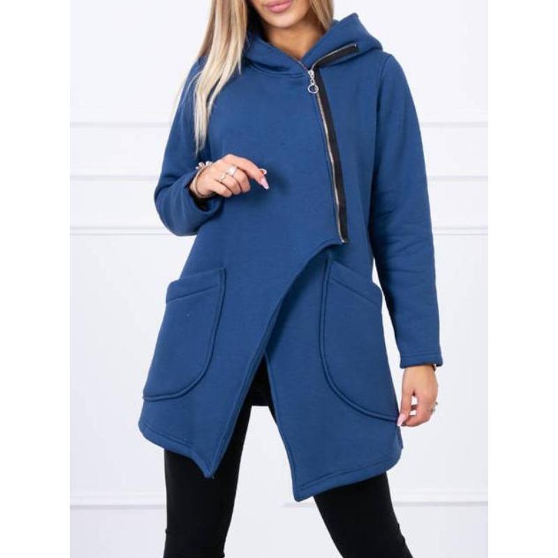 BITCED Women's Vintage Casual Solid Color Print Autumn Winter Long Sleeve Jackets & Coats