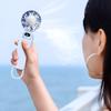Portable Summer Handheld Small Fan Cooling Ice Pack Hanging Neck Fan Digital Display 5-speed Speed Regulation Turbo Fan