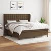 3128296 vidaXL Divan Bed with Mattress Dark Brown 160x200 Cm
