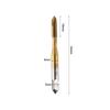 5PCS Titanium Coating Screw Tap Spiral Point Metric Machine Thread Tap HSS Straight Flute Tap Drill Set Tapping Tool