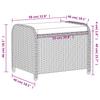 Garden Stool with Cushion Black 58 x 46 x 46 cm Poly Rattan