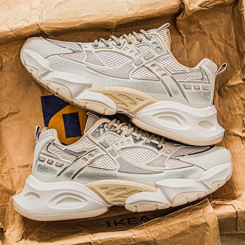 Dad-Schuhe Mesh atmungsaktive Sneaker Plateau-Erhöhung Retro lässig Laufen