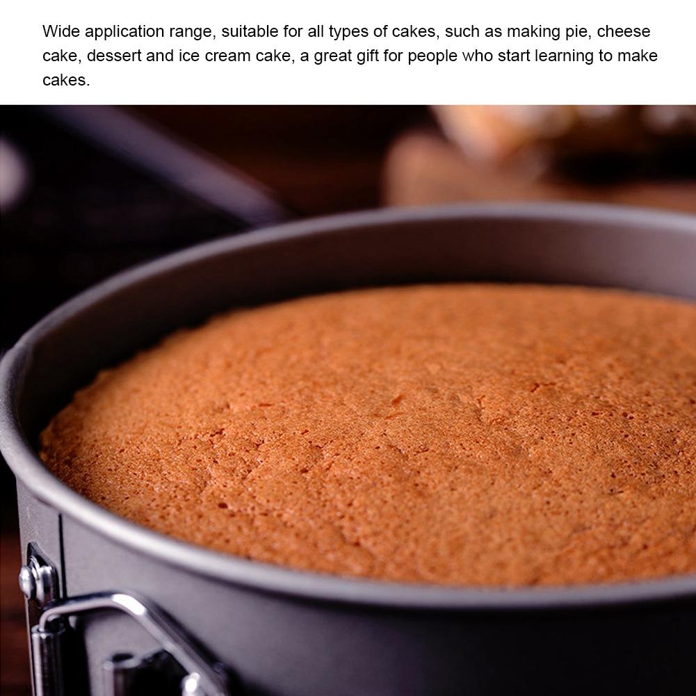 Non-Stick Buckle Removable Bottom Cake Mold Round Shape Carbon Steel DIY Mousse Baking Mold(28cm )