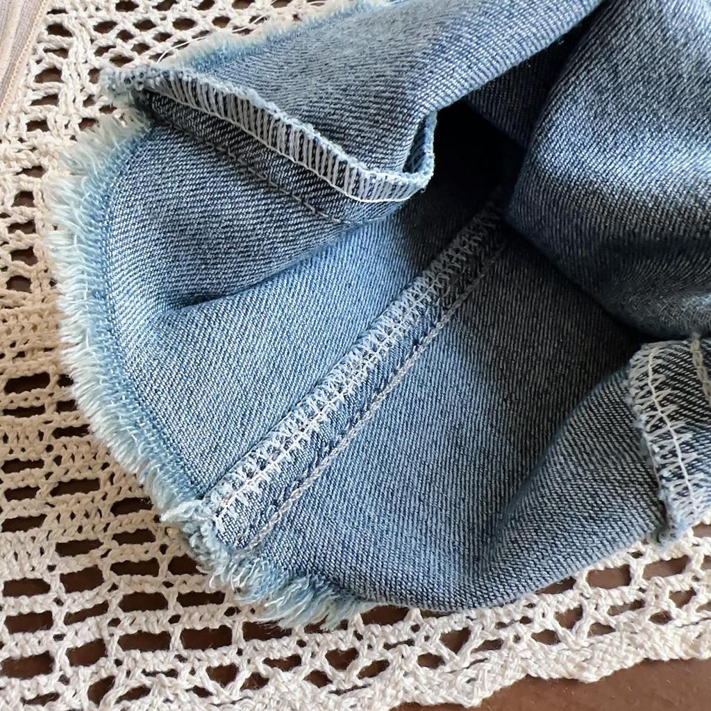 Kız Çocuk Moda İspanyol Paça Kot Pantolon - İlkbahar/Sonbahar Koleksiyonu BQA017