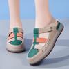 New Summer Fashion Casual Sandals Cowhide Hole Shoes Versatile Flat Mother Comfort Sandals