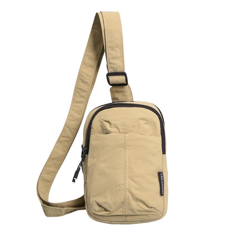 Japanese Simple Casual Couple Breast Bag Large Capacity Nylon Light Shoulder Bag Men and Women Trendy Fashion Commuter Crossbody Bag