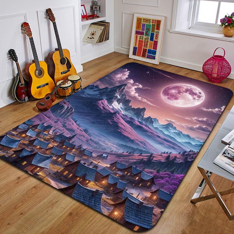 C-Mraky Tištěný Koberec Módní Podložka na Jógu Protiskluzový Koberec Dekorace Ložnice Venkovní Koberec Ložnice Narozeninový Dárek
