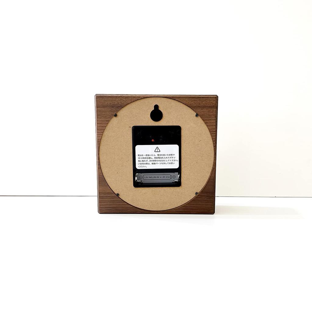 KATOMOKU Dual use clock 6 Brown radio clock continuous second hand km-131BRRC