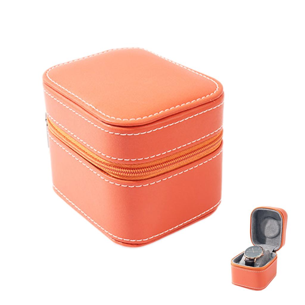 Portable Jewelry Case Portable Single Watch Storage Box with Zipper Closure Stylish Watch Travel Holder for Men Women
