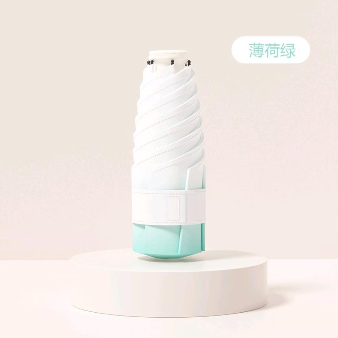 Пятислойный зонт-мини с градиентным эффектом и черным покрытием, защита от солнца и дождя в любую погоду