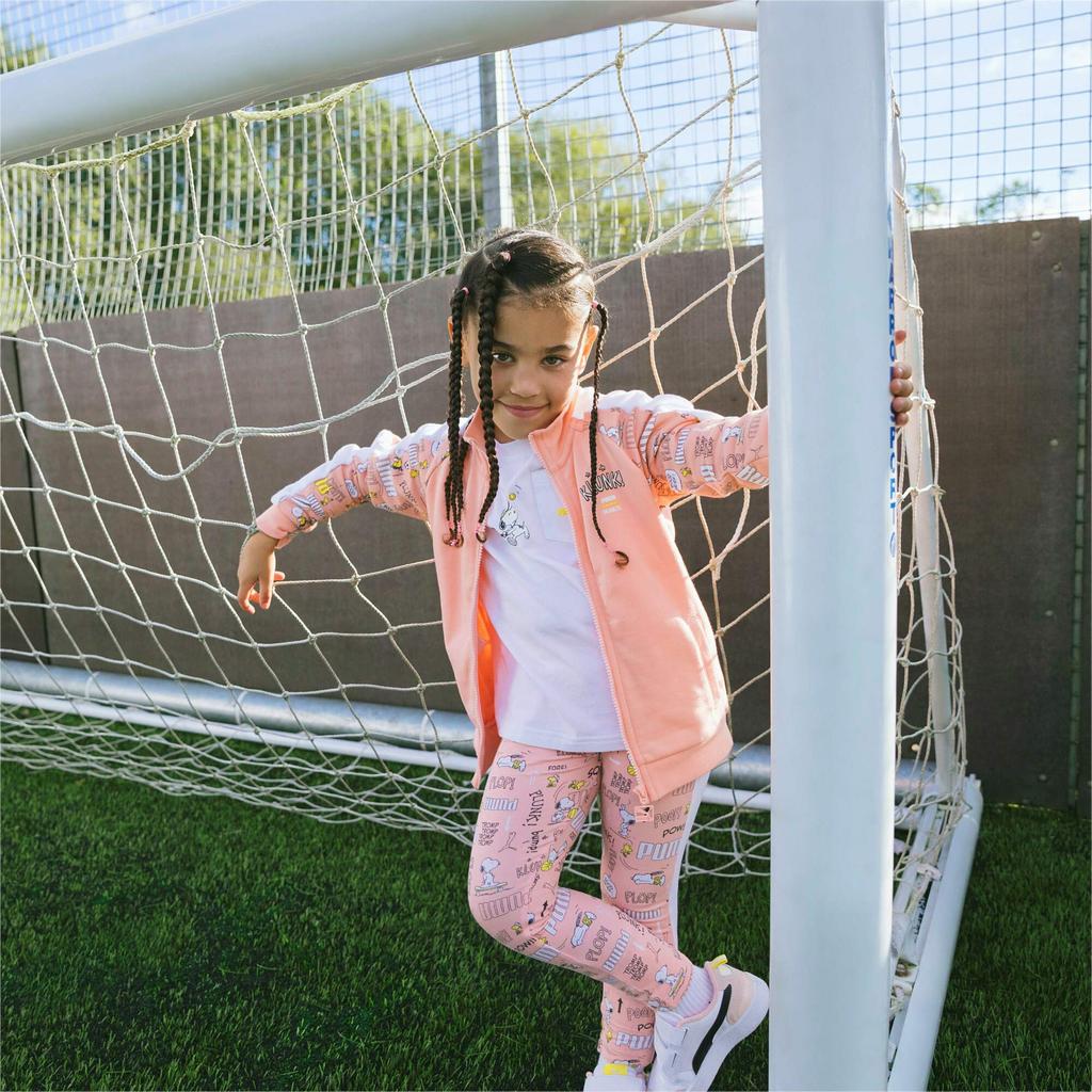 Puma Snoopy X T7 Track 2021 Apricot Blush Japan 116 Jacket, Girls' Spring/Summer Color (Size 26), (-)