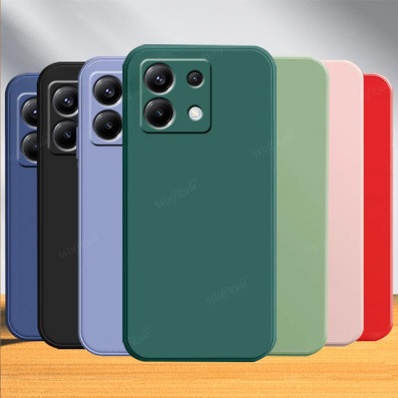 Etui Pokrowiec dla Poco X6 5G Xiaomi Poco X6 Pro 5G Capas Wstrząsoodporny Pancerz Płynny Silikon TPU Miękki Pokrowiec Poco X6 Pro Fundas