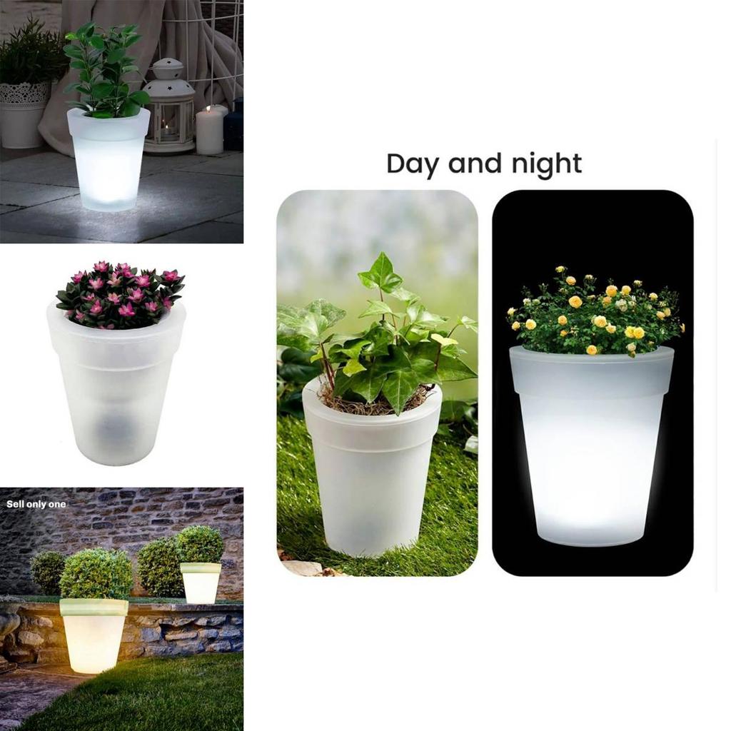 Solar-Gartenpflanzer-Leuchte Mit Wasserdichter LED-Lampe Für Hof- Und Terrassen-Dekoration