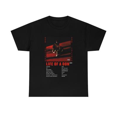 Don Toliver Life Of A Don T-Shirt | Rap Tee | Short-Sleeve Unisex Black Vintage Style Life Of A Don Graphic T-Shirt