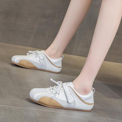 Leather Flat-bottomed Breathable Sports and Leisure Shoes Women's New Autumn Versatile Soft-soled Shoes