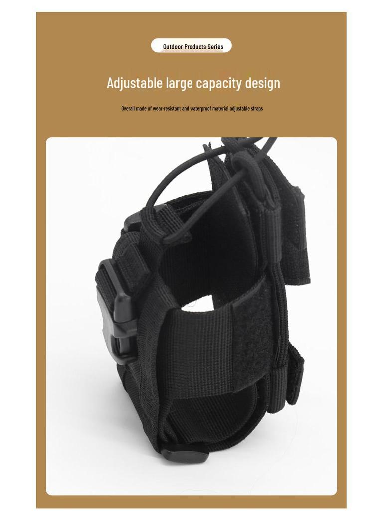 Tactical Camouflage Walkie-Talkie Molle Pouch: Adjustable Military Waist Bag Accessory