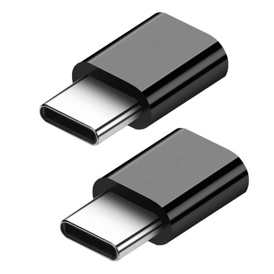 

2Pcs Micro-USB to Connector Phone/Tablet Charger Type-C Male Adapter for Android
