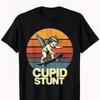 CUPID STUNT bedrucktes T-Shirt mit Retro und Humor-Thema Locker und Bequem Kurzärmlig Trendiges Damen-T-Shirt