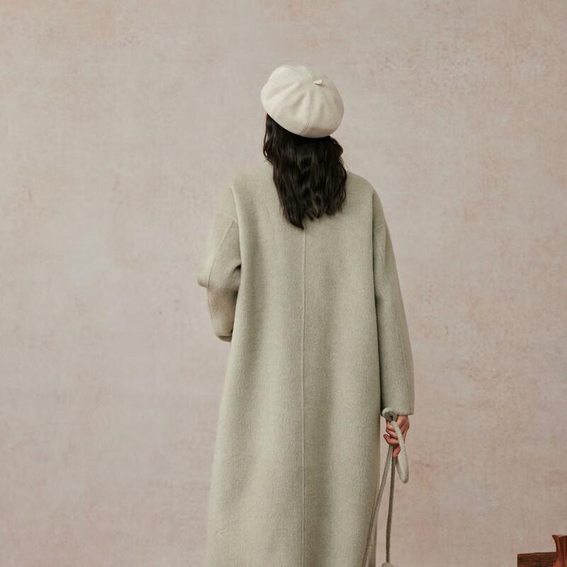 ZIHAN Women's Wool Double-Faced Long Coat