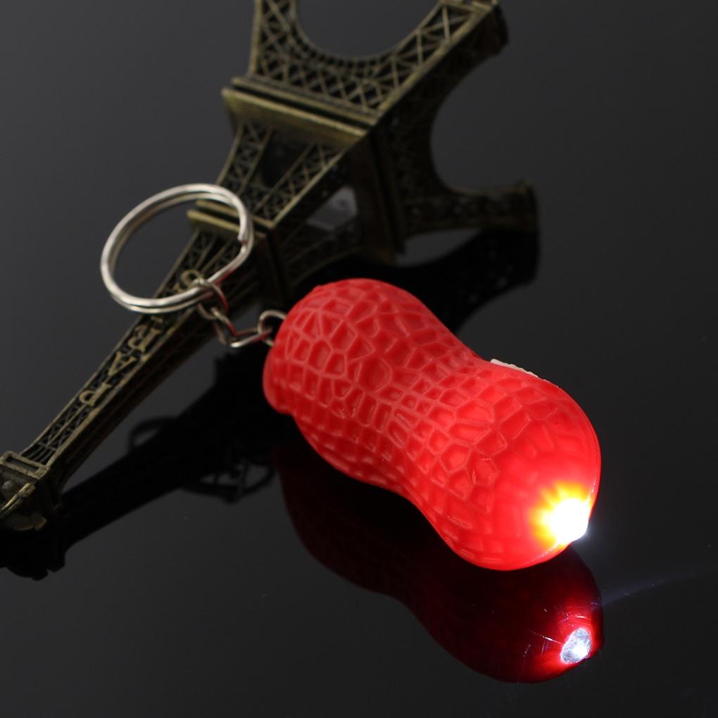 Peanut Light Keychain Cute Car Keyring