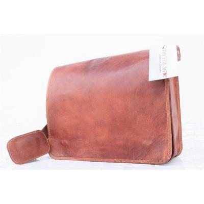 Große Messenger-Tasche aus Leder für Laptop und Dokumente für Damen und Herren / Umhängetasche mit Magnetverschluss und hochwertiger Messenger-Tasche aus Leder