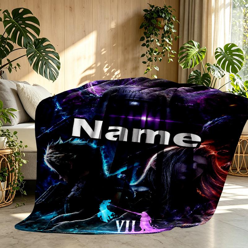 Custom Name Personalized Final Fantasy Print Blanket, Home Decor, Bedroom, Sofa, Camping, Couch, Gifts for Birthday ChristmasEnthusiasts