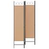 4 Panel Room Divider Beige 160 X 180 Cm Fabric
