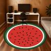 1 szt. Mata na krzesło okrągła arbuzowa Dywanik - Antypoślizgowy, Mata podłogowa do biura, sypialni i dekoracji wnętrz c1125130