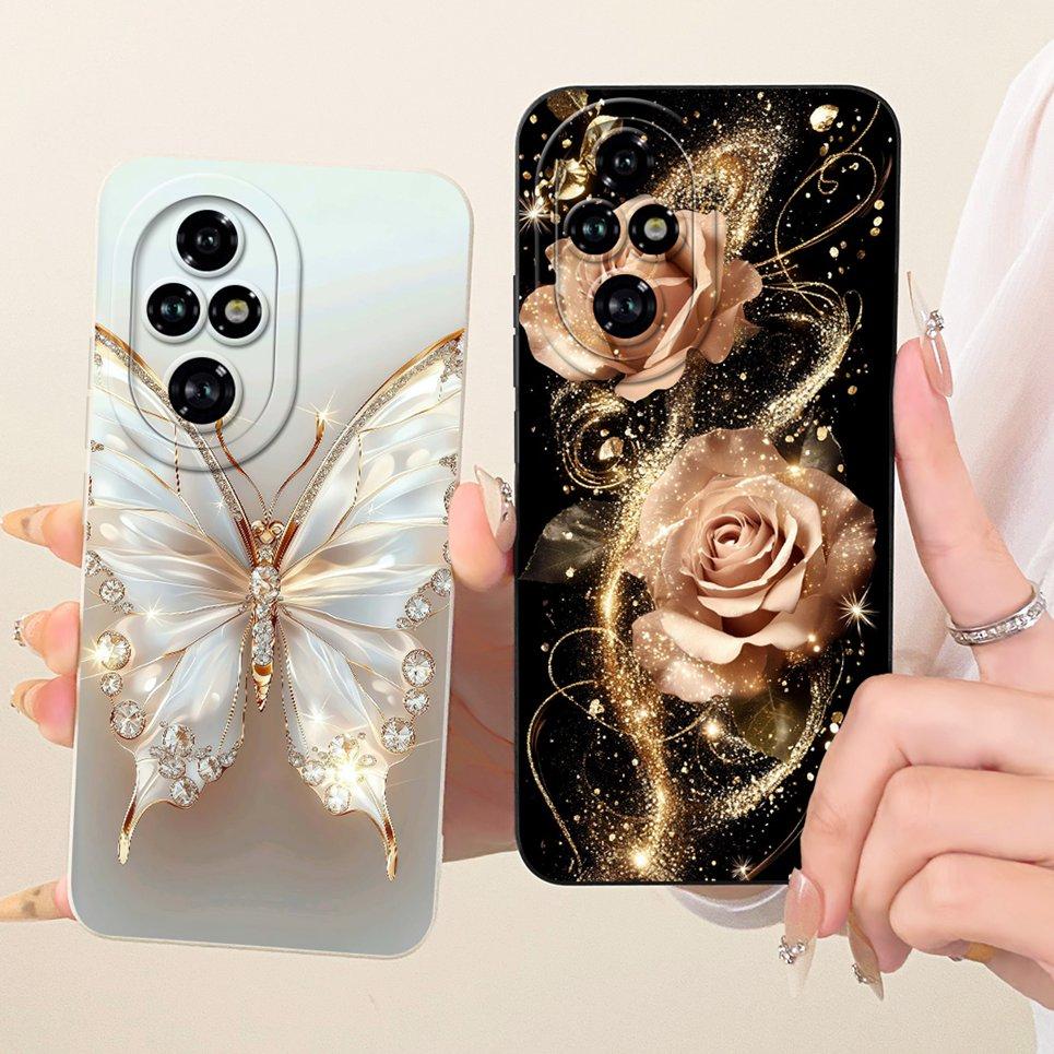 For Huawei Honor 200 200Pro 200Lite Phone Case Daisy Flower Butterfly Bow Pattern Casing Soft Silicone Shockproof Back Cover