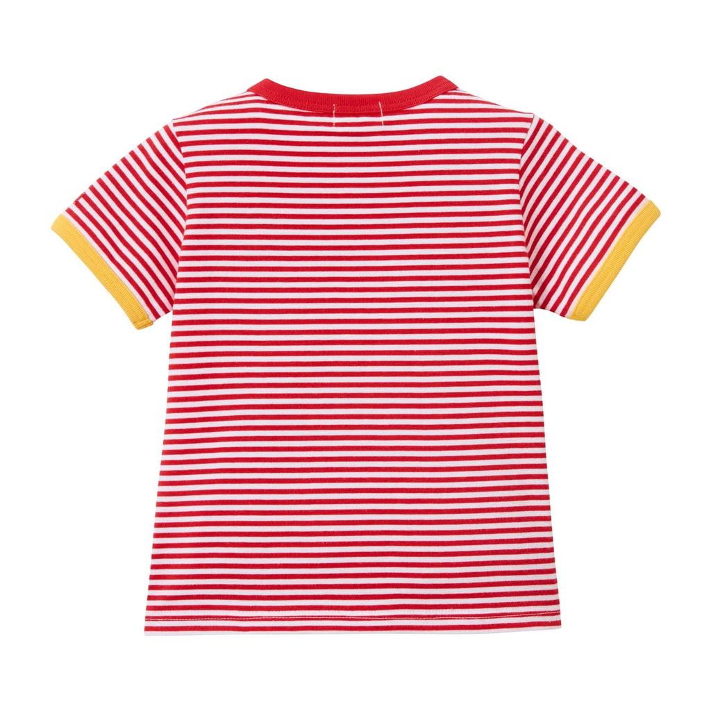 Miki House Hot Biscuits Short Sleeve T-Shirt, Boys and Girls, Red, 120cm, 70-5206-493