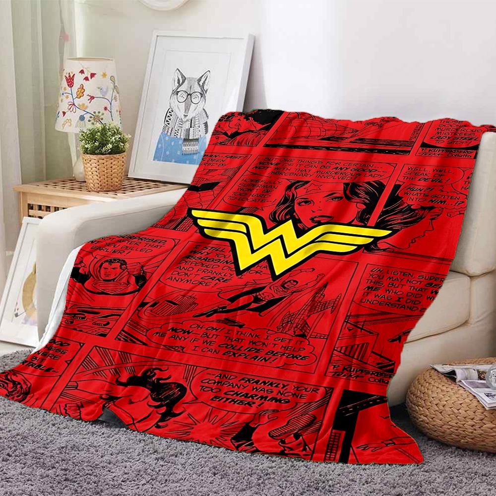 1pc Wonder Woman Blanket Polyester Fiber, All Season Comfort for Sofa, Bed, Office, Car, Camping Ideal Home Decor & Gift, Office Comfort