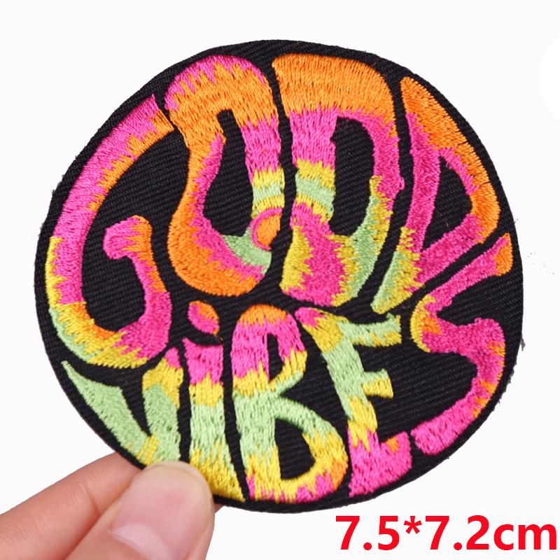 Jackets Sew Embroidered Patches Cartoon/Punk Letter Slogan Iron On Patches For Clothing Thermoadhesive Patches For Clothes DIY