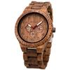 Bewell W154A Wooden Watch for Men Analog Quartz Date Retro Handmade Lightweight Walnut