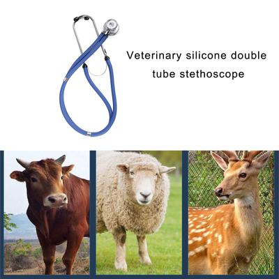 Veterinární stetoskop s dvojitou trubicí pro hospodářská zvířata pro přesné kontroly zdraví hospodářských zvířat včetně krav, prasat a ovcí. Efektivní.