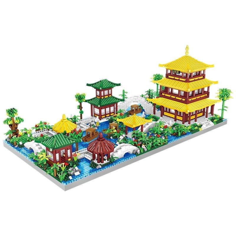 Zhegao Mini Blocks Architecture Building Bricks Chinese Castle Courtyard Royal Garden Toy Boy Gift Girl Present Lezi 8260