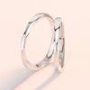 S925 Sterling Silver Möbius Strip Couple Rings - Niche Design Wedding Bands, Perfect Christmas Gift for Him and Her