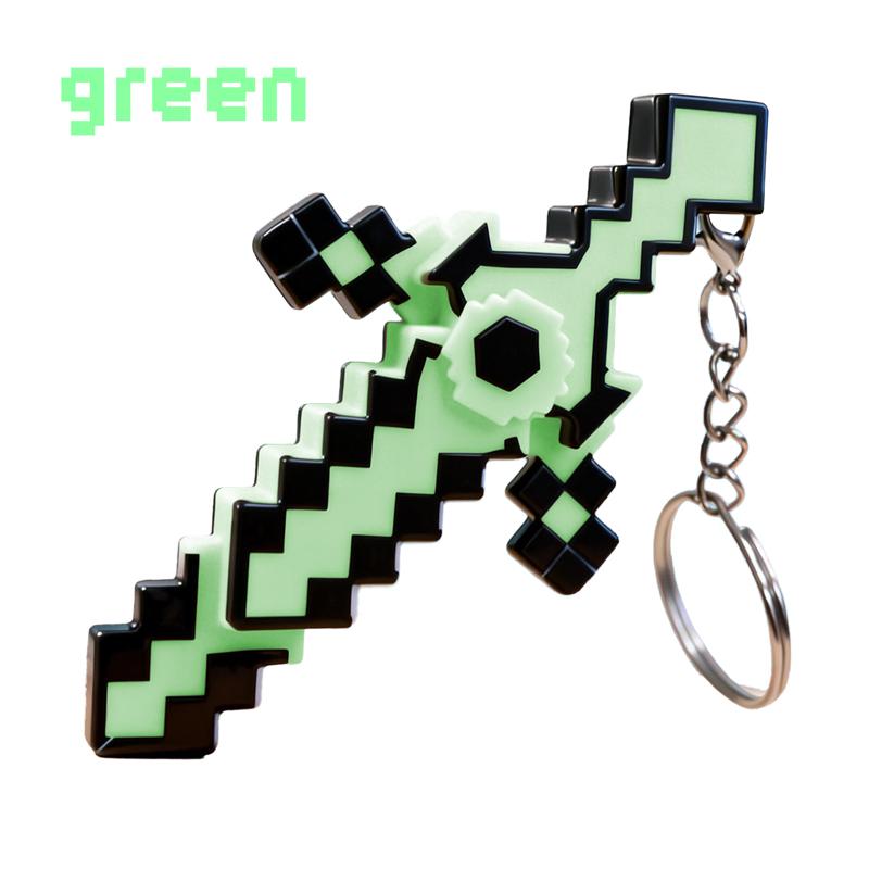 

Pixel Style Keychains Toy Sets Transform Gemstone Sword Luminous Gyro Sword Children S Toy Sets Mc Games Backpack Pendant Keychain Gifts