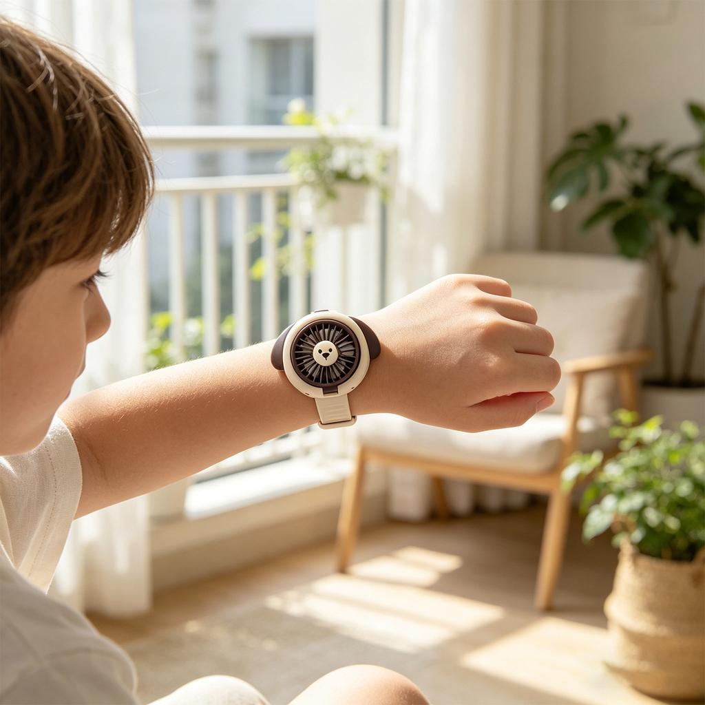 Portable Fan: 3-, Wearable Personal Fan — Featuring A Cute Design, For Summer Outdoor Travel And Indoor Use