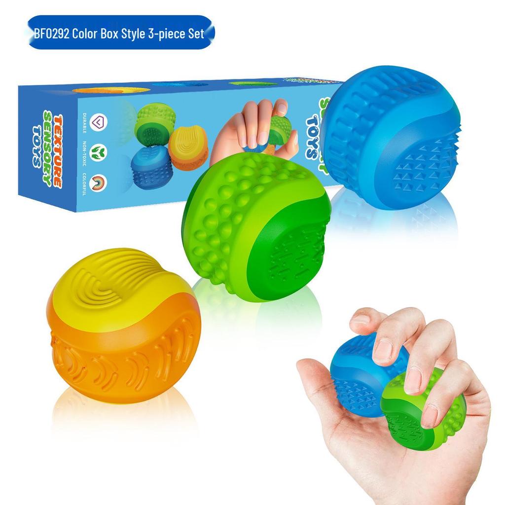 Children's Silicone Sensory Toys: Multi-Textured Decompression Stones & Balls
