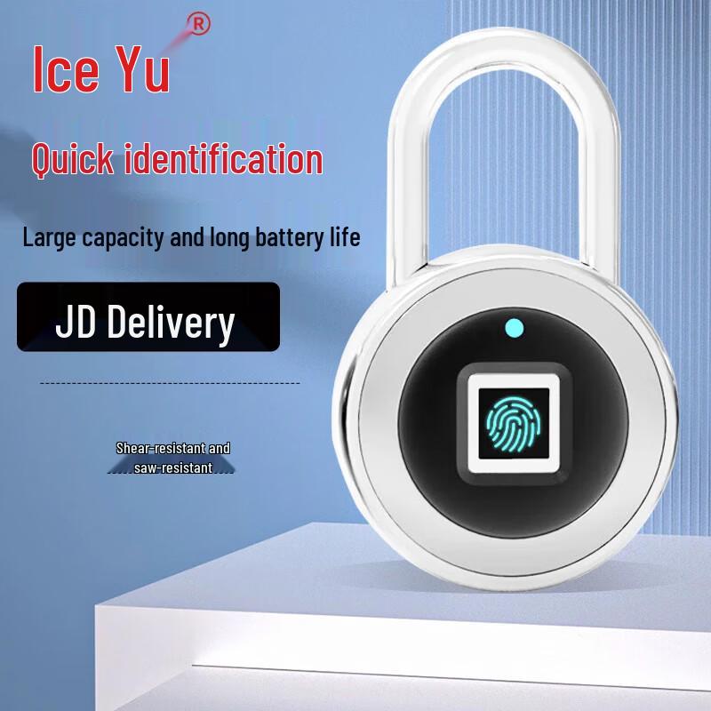 Bingyu Smart Fingerprint & Password Padlock P2 Silver