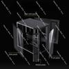 Curved Sea View Room ATX Case, 360° Water-cooled Tempered Glass, E-sports Internet Cafe Hosts, Gaming Desktop Case